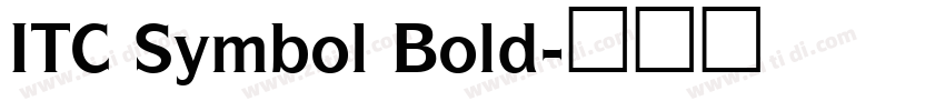 ITC Symbol Bold字体转换